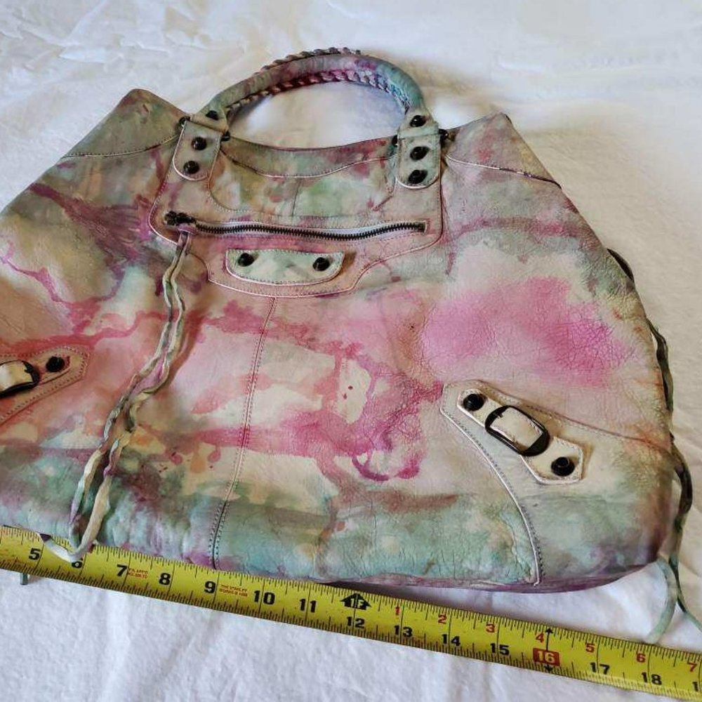 Balenciaga Graffiti Velo giant City bag pink blue red green neo classic work dye - Picture 14 of 14